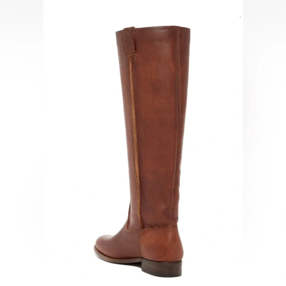 Frye Cara Tall Leather Boot Cognac Brown Riding Boot Women’s Size 8 Equestrian